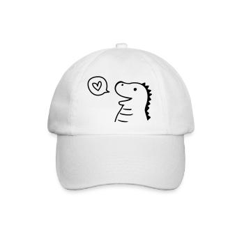 Cute Dino - Baseballkappe - Weiß/Weiß - Vorne