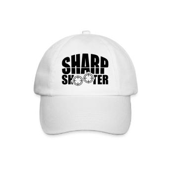 sharp_shooter_aq1 - Baseball Cap - white/white - Front