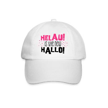 Fasching - Karneval - Fastnacht - Helau - 2C - Baseballkappe - Weiß/Weiß - Vorne