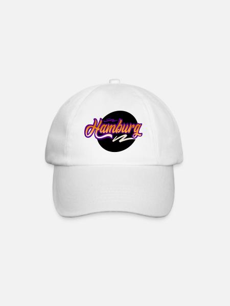 Hamburg - Baseballkappe - Weiß/Weiß