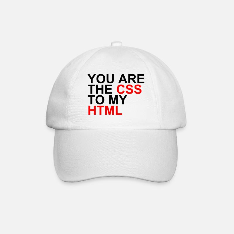 css to my html - Baseball Cap - white/white