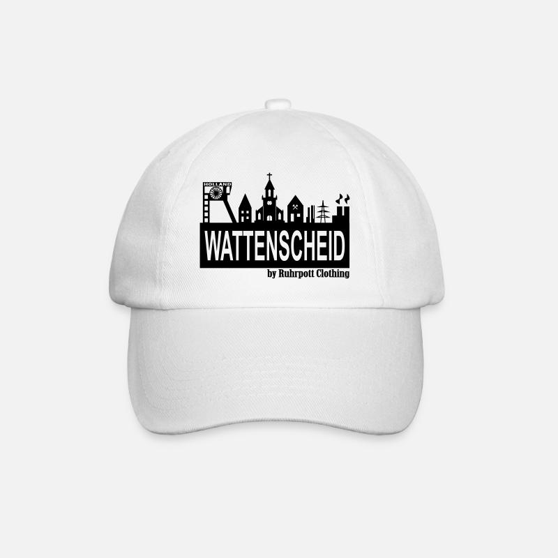Wattenscheider Skyline by Ruhrpott Clothing - Baseballkappe - Weiß/Weiß