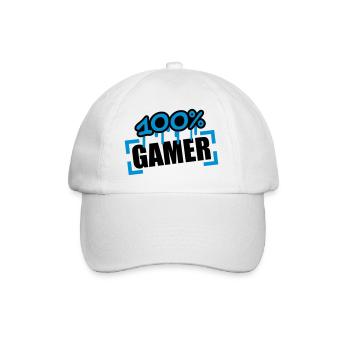 100 Procent Gamer - Casquette classique - blanc/blanc - Devant