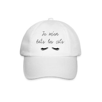 Ich bekämpfe die Wimpern - Baseballkappe - Weiß/Weiß - Vorne