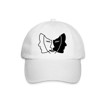 lumière sombre masque gemini - Casquette classique - blanc/blanc - Devant