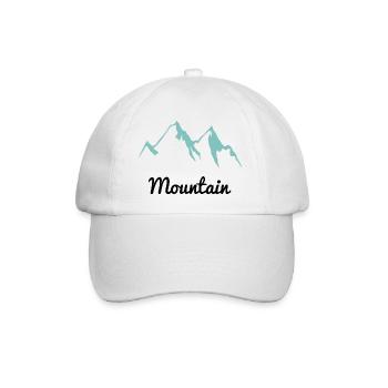 Mountain mountain landscape gift idea sport - Baseball Cap - white/white - Front