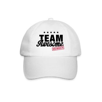 team_awesome_member_f2 - Baseball Cap - white/white - Front