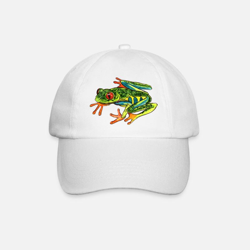 Frog - Baseball Cap - white/white