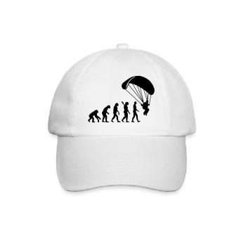 Evolution Fallschirmspringen - Baseballkappe - Weiß/Weiß - Vorne