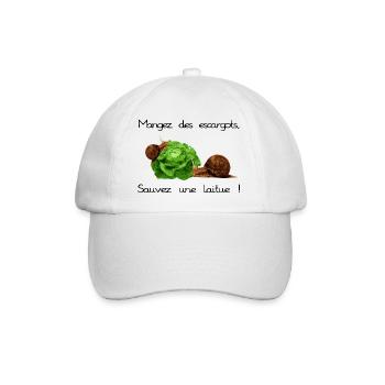 Snails - Baseball Cap - white/white - Front