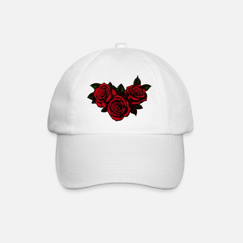 Trois roses - Casquette classique - blanc/blanc