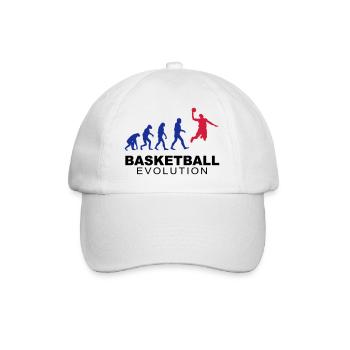 Basketball evolution - Baseballkappe - Weiß/Weiß - Vorne