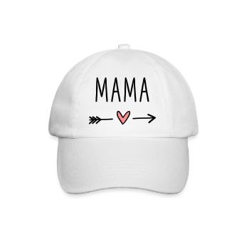 Mom Heart Arrow Love Mother's Day Gift - Baseball Cap - white/white - Front