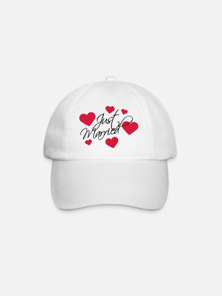 Just Married Logo - Baseballkappe - Weiß/Weiß