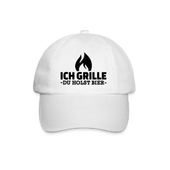 Ich grille du holst Bier - Baseballkappe - Weiß/Weiß - Vorne