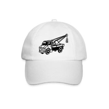 Car toy truck crane tow truck-mounted crane truck - Baseball Cap - white/white - Front