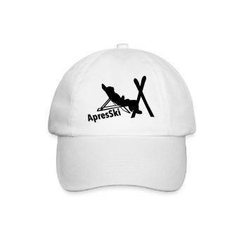 Ski, ski, skiing, après ski, freeski, freeskiing - Casquette classique - blanc/blanc - Devant