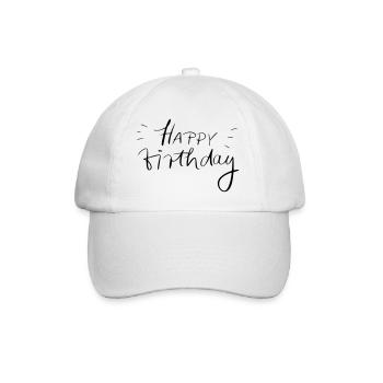 Joyeux anniversaire - Casquette classique - blanc/blanc - Devant