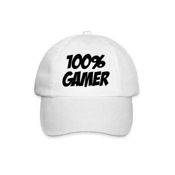 Gamer / Gaming - Casquette classique - blanc/blanc - Devant