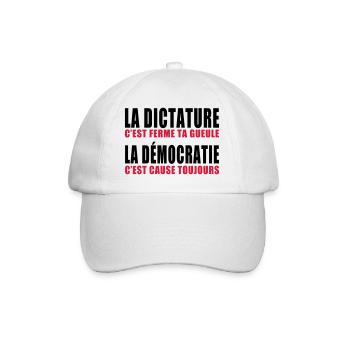 la dictature c'est ferme ta gueule - Casquette classique - blanc/blanc - Devant