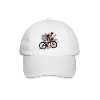 racing bicycle - Baseball Cap - white/white - Front