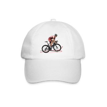 racing bicycle - Baseball Cap - white/white - Front