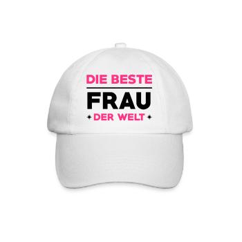 Liebe / Braut / Bräutigam / Frau / Ehe / Love - Baseballkappe - Weiß/Weiß - Vorne