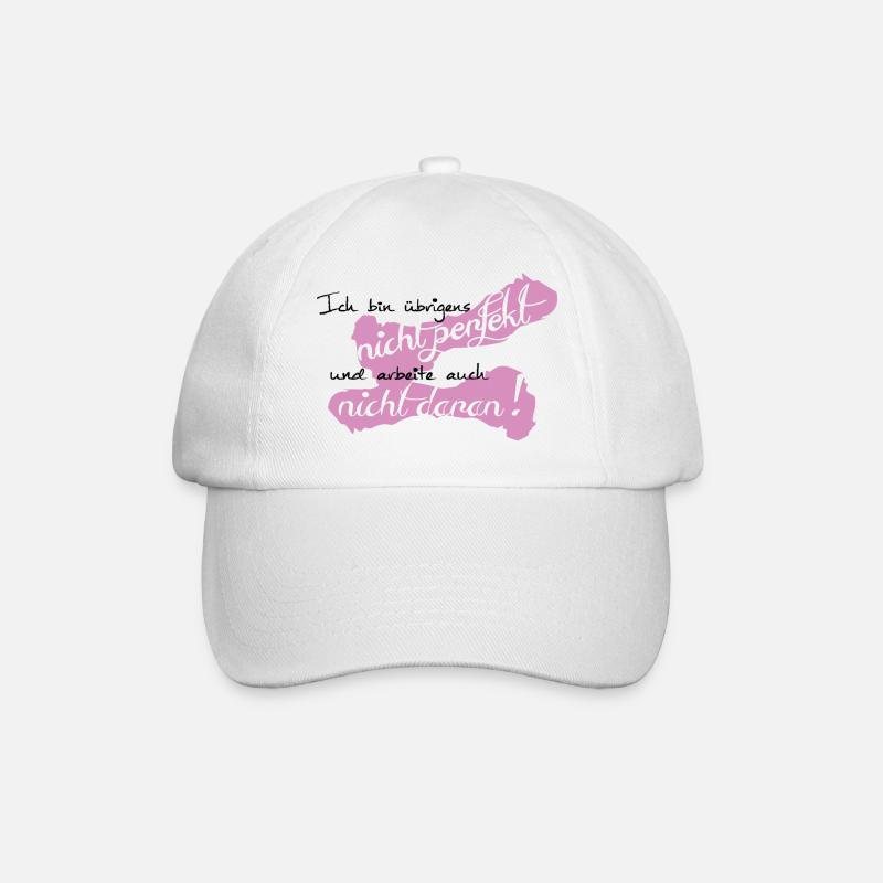 Je ne suis pas parfaite - Casquette classique - blanc/blanc
