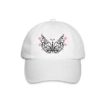 Kirschblüten Schmetterling, butterfly - Casquette classique - blanc/blanc - Devant