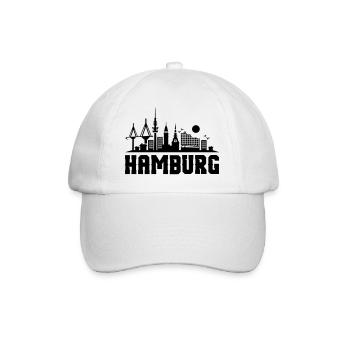 hamburg skyline stadt - Baseballkappe - Weiß/Weiß - Vorne