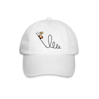 Giraffe rides a roller coaster - Louping - Park - Baseball Cap - white/white - Front