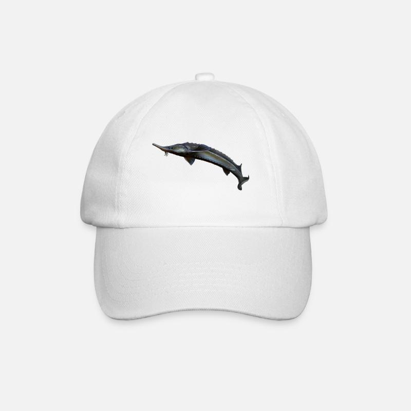 Sterlet Stör - Baseballkappe - Weiß/Weiß