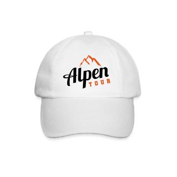 alpen tour design - Baseballkappe - Weiß/Weiß - Vorne