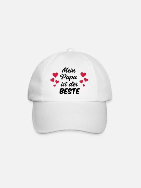 papa_ist_der_beste - Baseballkappe - Weiß/Weiß