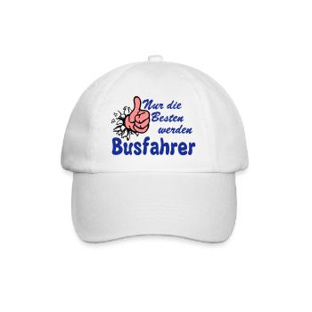 Busfahrer Bus Omnibus nur die besten (25) - Baseballkappe - Weiß/Weiß - Vorne