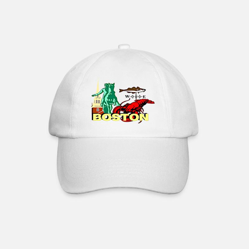 Boston - Baseball Cap - white/white
