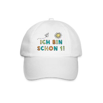 Ich bin schon eins - Baseballkappe - Weiß/Weiß - Vorne