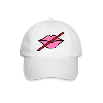 Kissing prohibited. No kissing. gift - Baseball Cap - white/white - Front