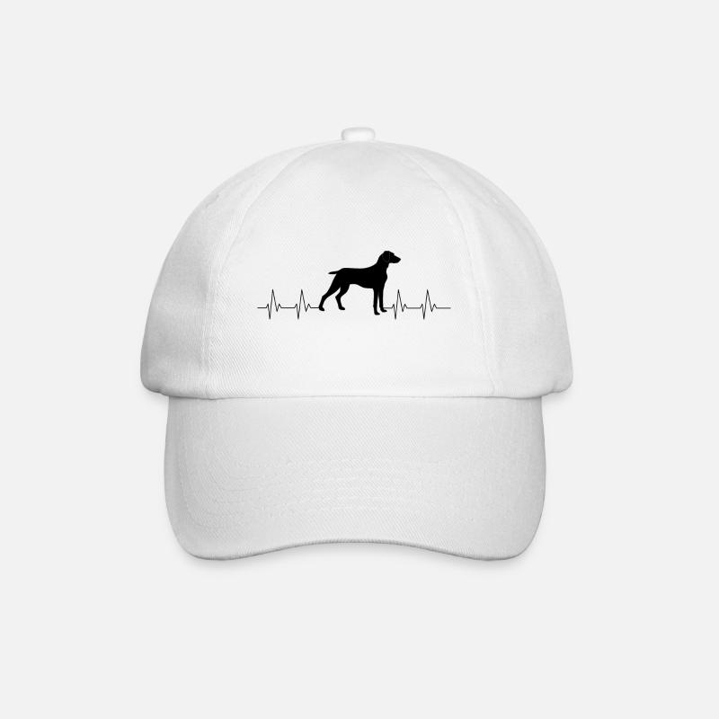 Weimaraner2 - Baseballkappe - Weiß/Weiß