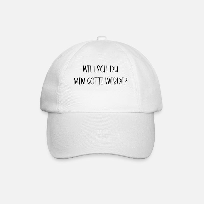 Willsch du min Götti werde? - Baseballkappe - Weiß/Weiß