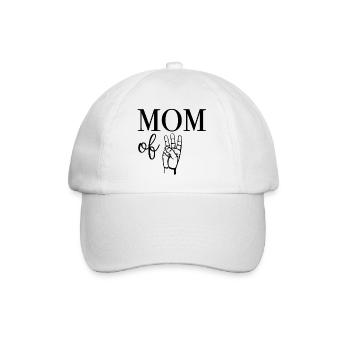 Mom of Three - Baseballkappe - Weiß/Weiß - Vorne