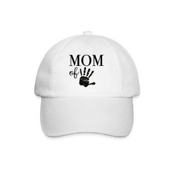 Mom of Five - Baseballkappe - Weiß/Weiß - Vorne