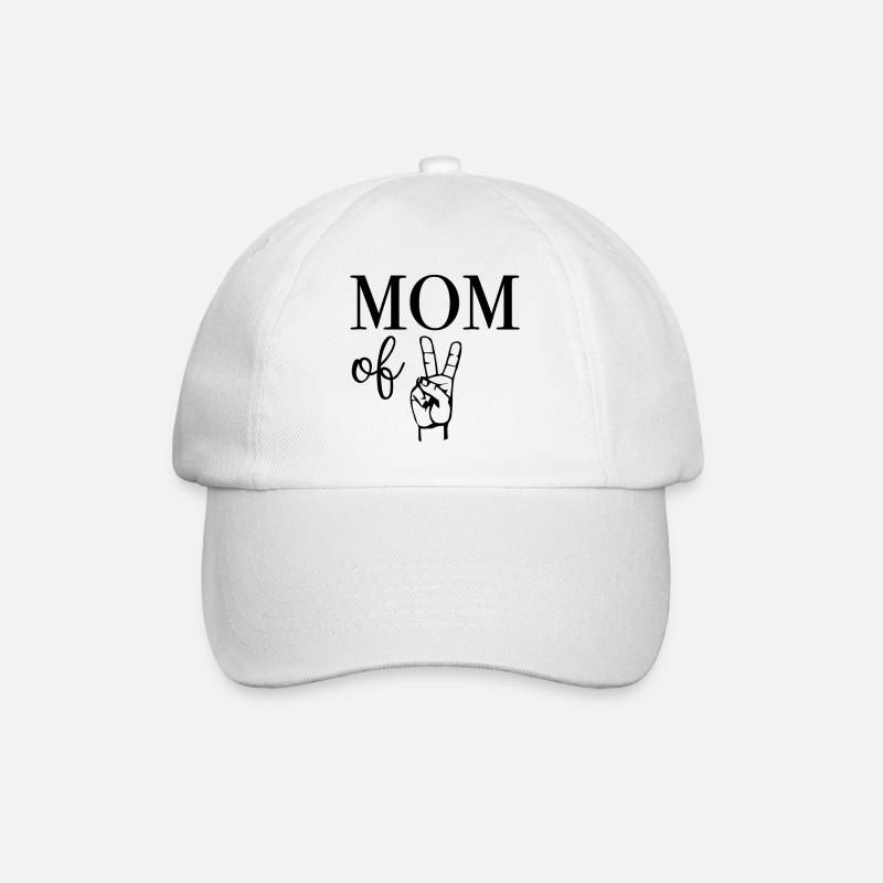 Mom of Two - Baseballkappe - Weiß/Weiß