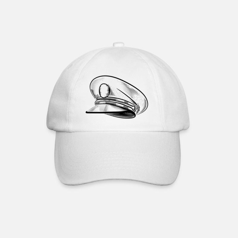Conception de chapeau uniforme - Casquette classique - blanc/blanc