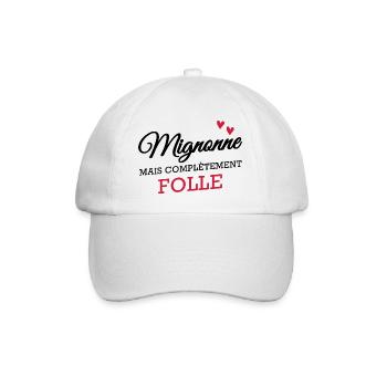 Mignonne mais complètement folle - Casquette classique - blanc/blanc - Devant