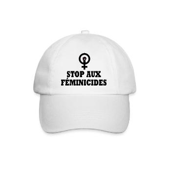 stop aux féminicides - Casquette classique - blanc/blanc - Devant