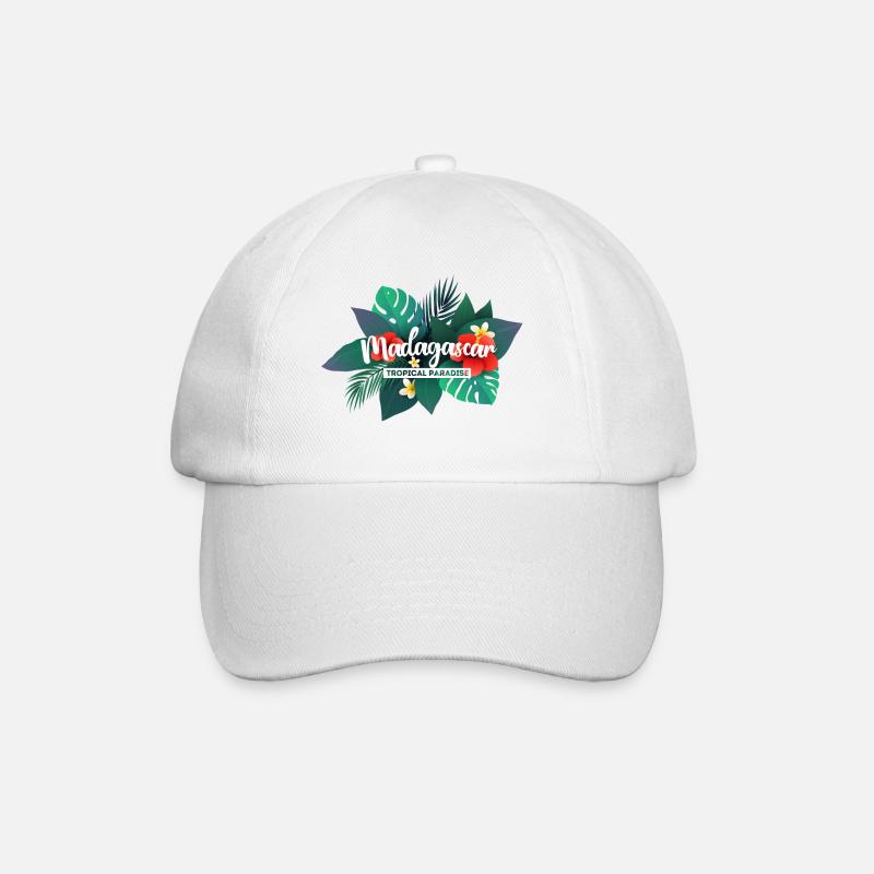Madagaskar tropisches Paradies - Baseballkappe - Weiß/Weiß