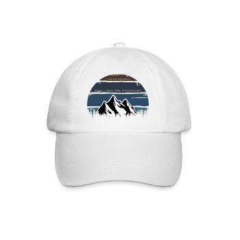 Mountains mountain range hiking climbing HATE PEOPLE vintage - Baseball Cap - white/white - Front
