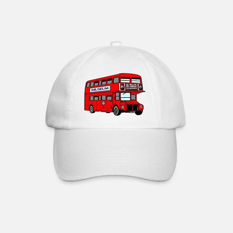 Bus London - Baseball Cap - white/white