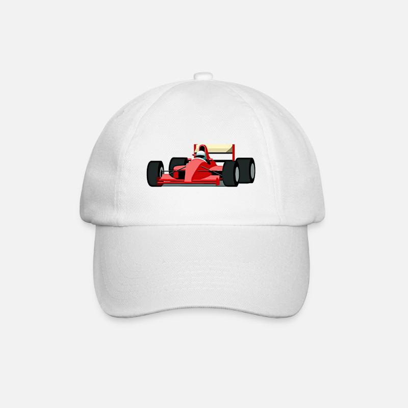 Racing car 1 - Baseball Cap - white/white